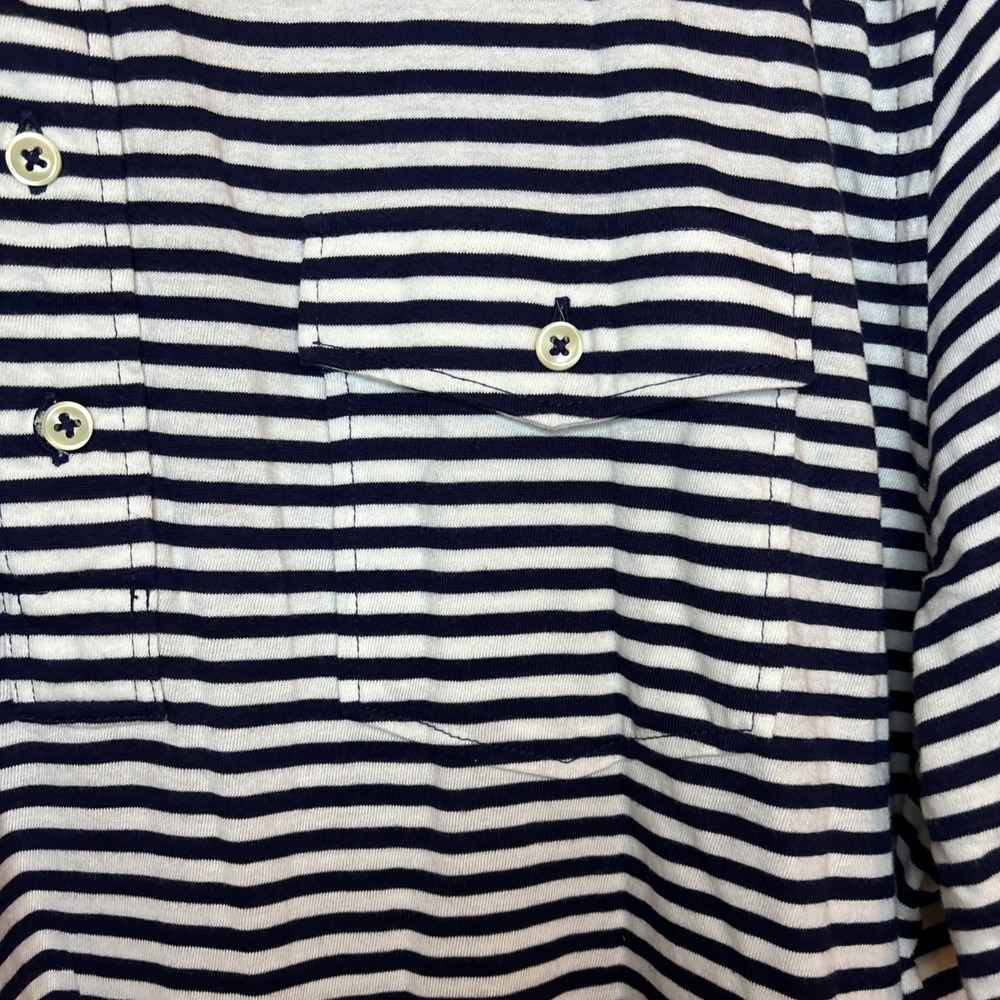 POLO RALPH LAUREN DESIGNER POLO SHIRT Mens XL‎ Striped Blue & white - Picture 12 of 16